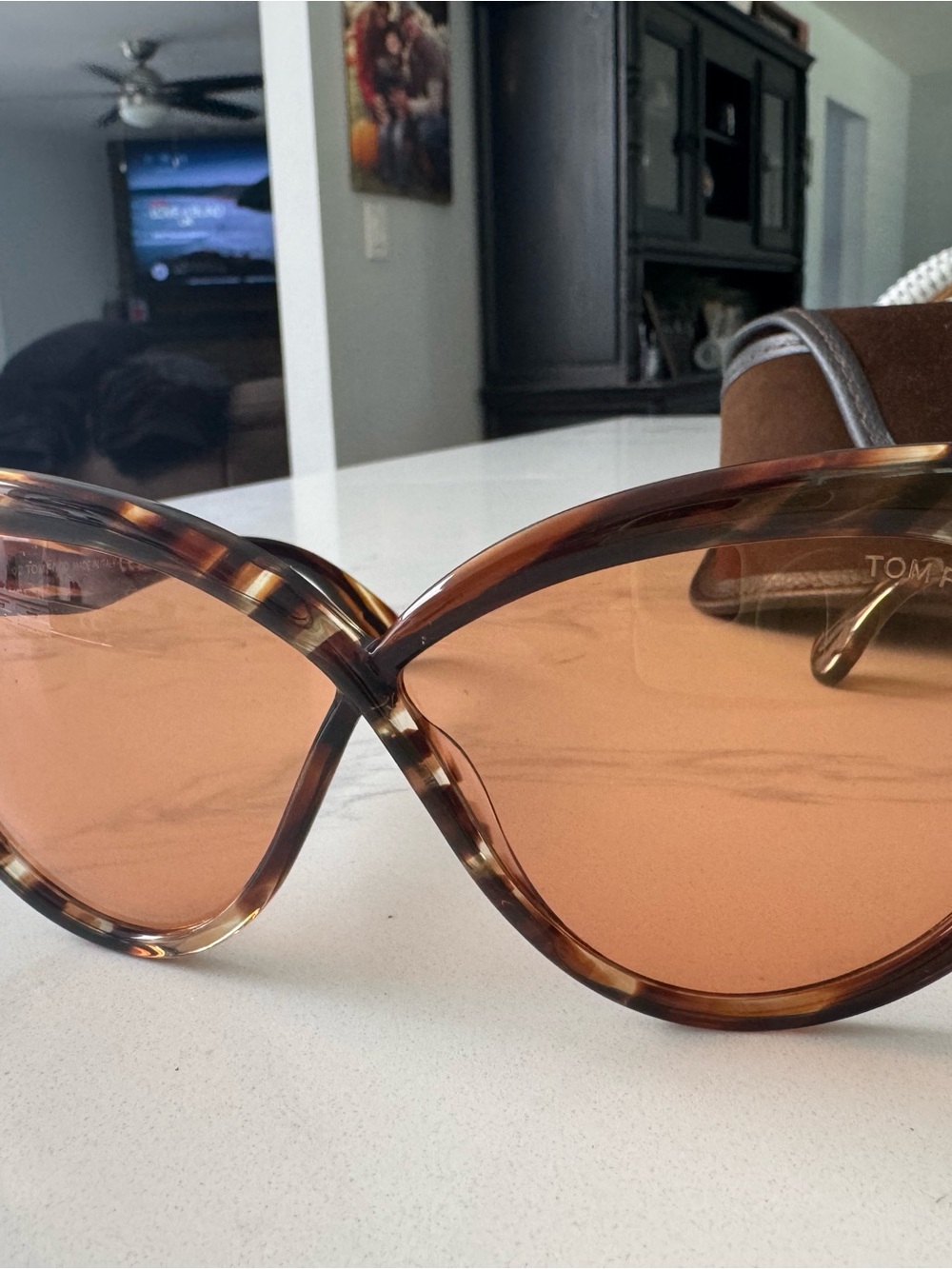 Tom Ford Beatrice FT1196 Tortoiseshell Cat eye Frame Sunglasses - Picture 5 of 11